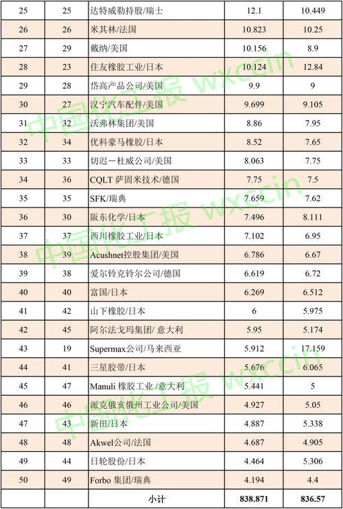 我國兩家企業躋身全球非輪胎橡膠制品50強，信用評級服務彰顯企業實力
